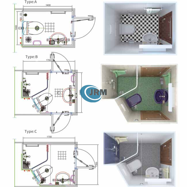 B15 Marine Wet Unit System Bathroom Unit Modular Wet Unit